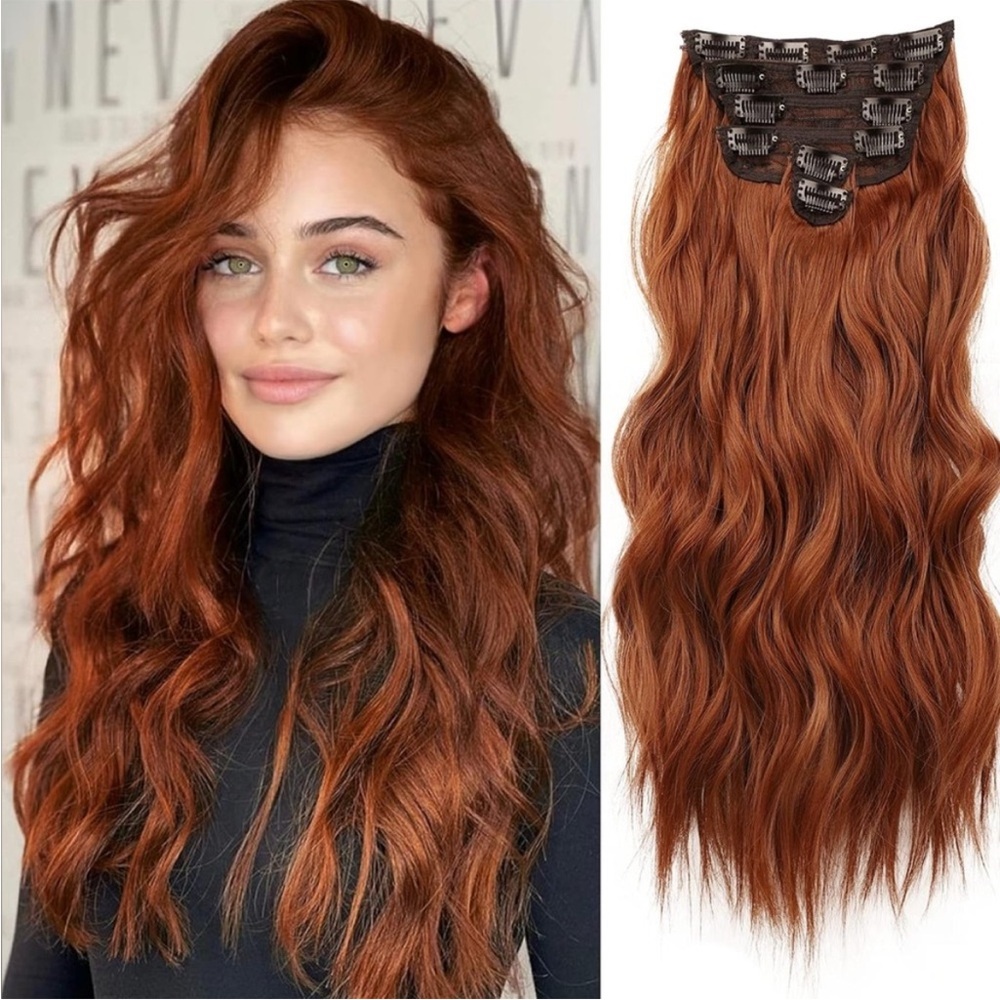 Luxurious 6 piece Auburn clip in Hair Extensions *NEW*